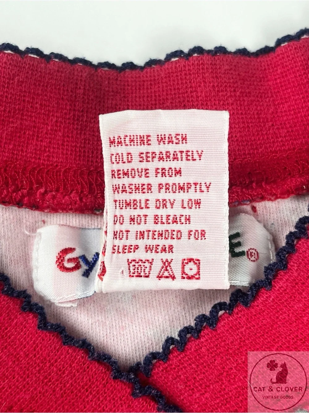 Gymboree 90s Red Floral Mock Neck Long Sleeve Top Rainbow Tag Kids M